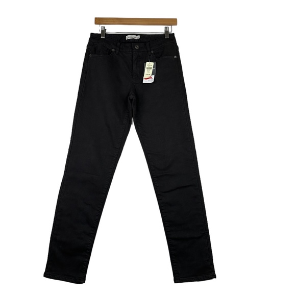 L.L. Bean Signature Lined Boyfriend Jeans Mis Black Slate Size 2 regular - Picture 1 of 6